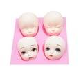 thumbnail image 5 of Callipe Silicone Doll Head Mold for Cake Decoration 3D Baby Face Molds Cupcake Chocolate Fondant Sugar Craft Food-Grade Multipurpose Mold, 5 of 8