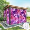 thumbnail image 6 of Outdoor Curtains for Patio Waterproof, Watercolor Flowers Outdoor Privacy Panels Grommet, Spring Floral Country Pink Purple Blackout Outside Curtains for Porch/Cabana/Pergola/Gazebo 54"x108", 1 Panel, 6 of 8