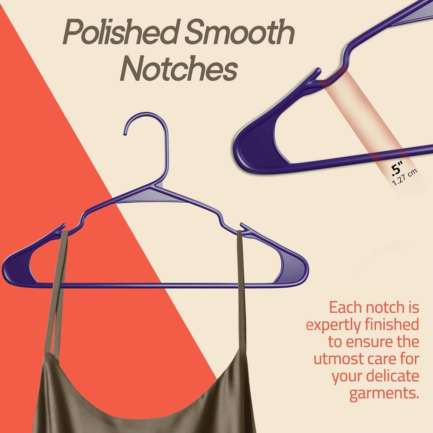 Purple Plastic hangers 120 Pack– Heavy-Duty Plastic Hangers Slim and Space-Saving Hangers, Durable & Lightweight Hangers with Non-Slip Shoulder Notches for Slip Dresses, Suits, Jackets & Camisoles