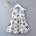 thumbnail image 2 of Eltusu Girls Cotton Dresses, Sleeveless Knee Length Crewneck Printed Summer Clothes Multicolor Size 4-5 T, 2 of 4