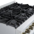 thumbnail image 4 of Marco 36-Inch Gas Range White & Antique Brass Design, 6 Burners 67,000 BTU, 5.36 cu.ft. Convection Oven, 4 of 5
