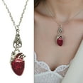 thumbnail image 2 of Gothic Vampires Bat Bloody Heart Pendant Necklace Fashion Jewelry Accessory for Halloween, 2 of 8