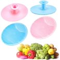 thumbnail image 1 of 4 cepillos de silicona para verduras, para fregar verduras, frutas, verduras, removedor de seda de maíz, cepillo para fregar patatas, cepillo de silicona para maíz, zanahoria, patata, tomate, pepino Ormromra DLM710, 1 of 6