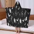 thumbnail image 5 of Black Gothic Hand Spider Pattern Hooded Bath Towel，50"x30" for Ages 3 To 12 Kids, Quick Dry Lightweight Soft Microfiber Hood Beach Towel Cover Up for Kids, 5 of 7