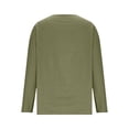 thumbnail image 5 of BXSRUTA Women's Loose Fit V Neck Long Sleeve Blouse Casual Flowy Solid Color Pullover Top, 5 of 6