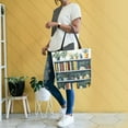 thumbnail image 4 of FORMRS Womens Canvas Tote Bag with Zipper Inner Pocket Shoulder Handbag, White Shelf, 4 of 7