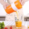 thumbnail image 1 of Taza De Jugo Exprimidor Manual de limón de 300ml, exprimidor de cítricos naranja, taza de café de fruta (naranja) Wdftyju Libre de BPA, 1 of 8