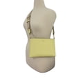 thumbnail image 4 of Tory Burch Women's 168307 Blake Swingpack Pebbled Leather Crossbody Shoulder Bag (Lemon Sugar), 4 of 5