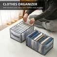 thumbnail image 5 of Yabuy 9 Grids Clothes Organizer Storage Drawer Dividers, Foldable Nylon Closet Organizer for Underwear and Trousers, 5 of 7
