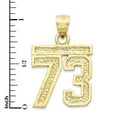 thumbnail image 5 of 14k Solid Gold Number Seventy One Necklace with 16" Rolo Chain, #71 Gold Charm Pendant Jewelry for Athletes, Sports Gifts for Him and Her, 5 of 5