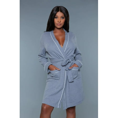 

2258 Waffle Robe Grey