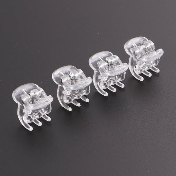 LEORX 60pcs Mini Hair Claw Clips for Women Transparent Daily Use Hair Styling