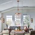 thumbnail image 3 of FETCOI Farmhouse Wood Beaded Chandelier Moder Light Boho Pendant Ceiling Lamp Fixture (4-light), 3 of 12