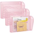 thumbnail image 1 of Organizador de archivos de pared GDINDINFAN de malla rosa con 3 compartimentos, 1 of 7