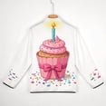 thumbnail image 6 of Birthday Cupcake with A Lit Candle Men's Stand Collar Sweater Long Sleeve Clothing Loose Fit Sports Sweater, 6 of 8