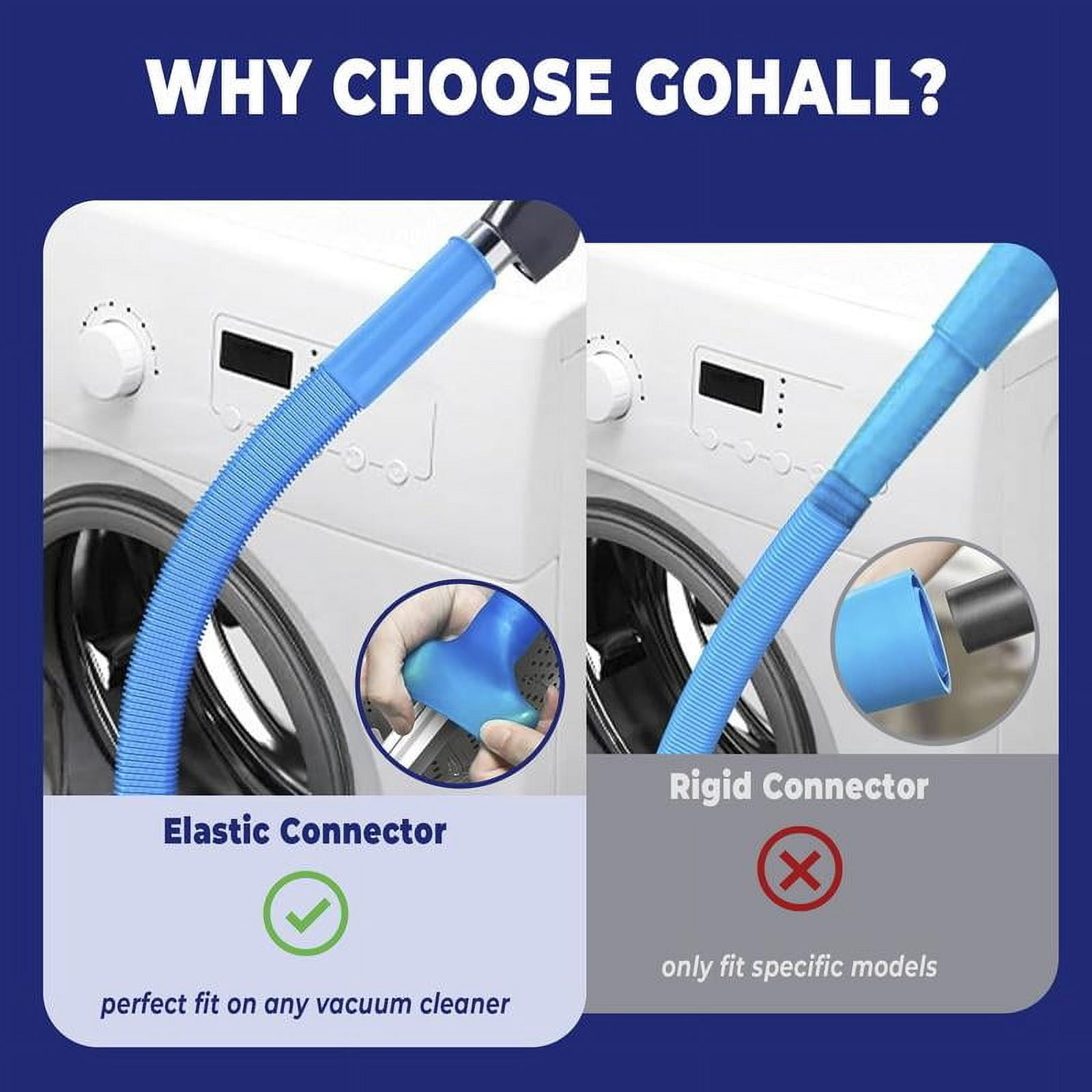 Dryer Vent Cleaner Kit Vacuum Hose Attachment Compatible with All Vacuum Cleaner, Quickly Lint Remover Cleaning Supplies Springtok