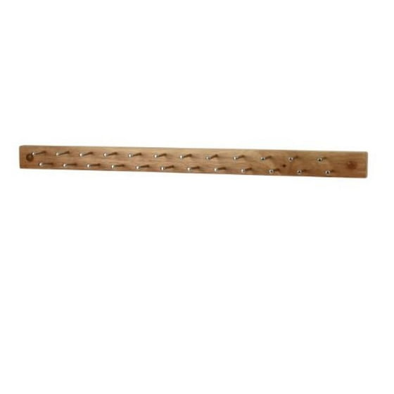 Spectrum Diversified Tie And Belt Rack Wall Mount 24 Peg Wood Natural