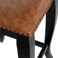 thumbnail image 4 of Linon San Francisco 24" Wood Backless Square Top Counter Stool in Caramel Brown, 4 of 6