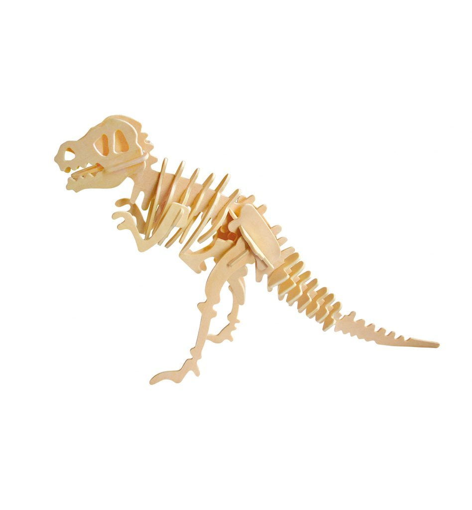 3D Dinosaur Tyrannosaurus Skeleton Wooden Construction Kit Puzzle 