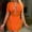 Orange, variant on Lilgiuy Summer Sales Women Summer Cut-out Perspective Short-sleeved Party Club Dress Mini Dress