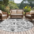 thumbnail image 4 of Grey Shell Starfish Coastal Round Area Rug 6Ft Washable Circle Rugs for Bathroom Office, Nautical Ocean Summer Beach Non-Slip Carpet Floor Mats Indoor Outdoor Carpet Runner Aesthetic Home Decor, 4 of 8