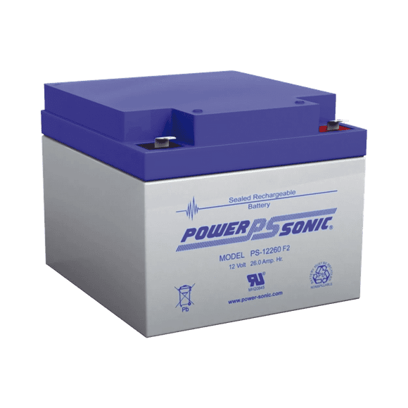 Batería Power Sonic Plomo Acido PS12260 F2 12V 26.0AH Gris