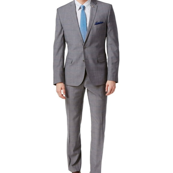 Nick Graham Mens Stretch Two Button Blazer Jacket, Grey, 36 Short