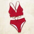 thumbnail image 2 of Ketyyh-chn99 Women Swimsuit 2 Piece Women Two Piece Swimsuit Swimwear String Triangle Bikini Sets Swim Tops for Women Red,M, 2 of 3