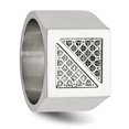 thumbnail image 5 of Chisel Stainless Steel Polished 1/4 Carat Black and White Diamond Ring, 5 of 8