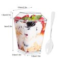 thumbnail image 4 of Kearding 50X taza de postre taza de Parfait suministros para el hogar diseño de tapa a prueba de polvo transparente tazas de pudín contenedor Teteras, 4 of 6