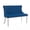 Blue-Silver Leg, variant on Aoowow Velvet 2 Seat Dining Bench Black Silver Legs