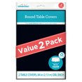 thumbnail image 5 of (4 pack) Way to Celebrate! Black Plastic Round Tablecloths, 84in, 2ct, 5 of 7