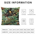 thumbnail image 5 of Qinduosi Inches Throw Pillow Cushion Cover - Green Jungle Pattern Animals Duplex Printing Velvet Fabric Luxury American Style Couch Sofa Pillow with Tassel for Living Room Bedroom, 5 of 5