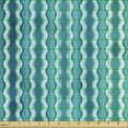 thumbnail image 2 of Ambesonne Abstract Fabric by the Yard Upholstery, Wavy Stripe Pattern, 1 Yard, Aqua Blue Turquoise, 2 of 5
