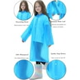 thumbnail image 3 of 2 Pack Raincoats for Kids, Reusable Rain Ponchos with Hood and Sleeves Waterproof Rain Coat for Children Boy Girl Kids (Blue), 3 of 13