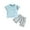 Blue, variant on Kids Boys Set Short Sleeve Letter Prints Pullover Tops Boys Spring Clothes,Blue,70