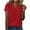 Red, variant on Kaemgyyd Plus Size Tops for Women Lightweight Short Sleeve Summer V Neck T-Shirts Casual Button Blouses Loose Fit Basic Tee