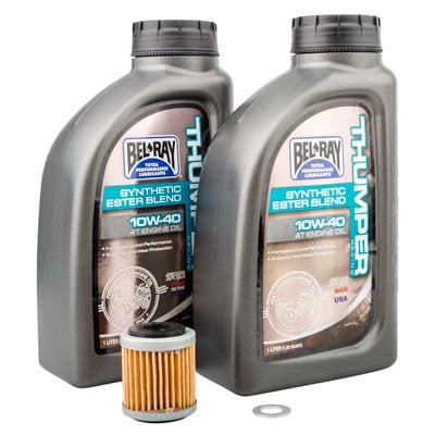 Oil Change Kit With Bel-Ray Thumper Synthetic Blend 10W-40 for Yamaha YZ450FX 2016-2019