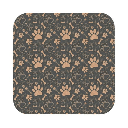 

Matuu Animal Paw for Cup Coasters Set of 6 Leather Coasters Desk Coasters for Office Measures 4” x 4” Square
