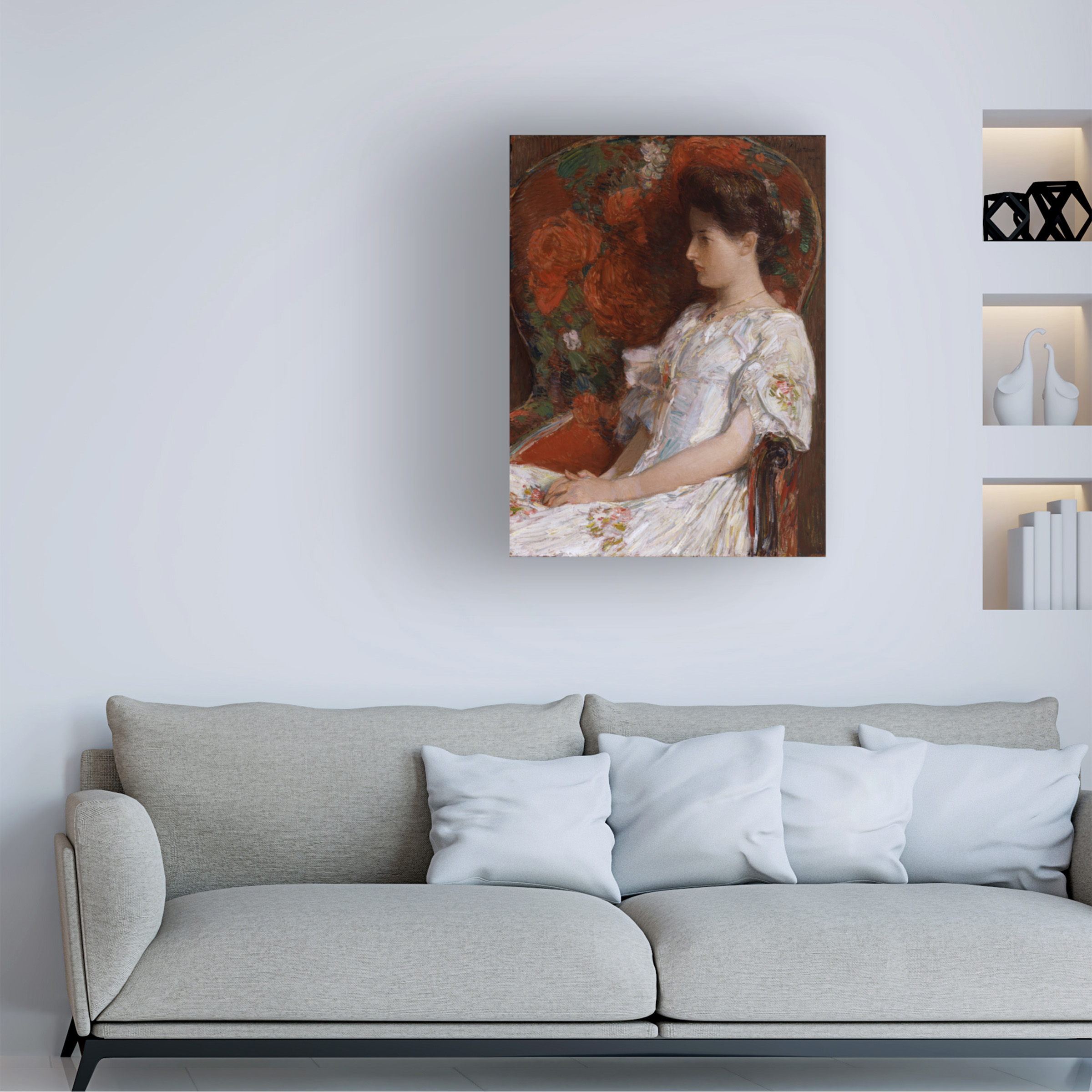 Childe Hassam 'The Victorian Chair' Canvas Art