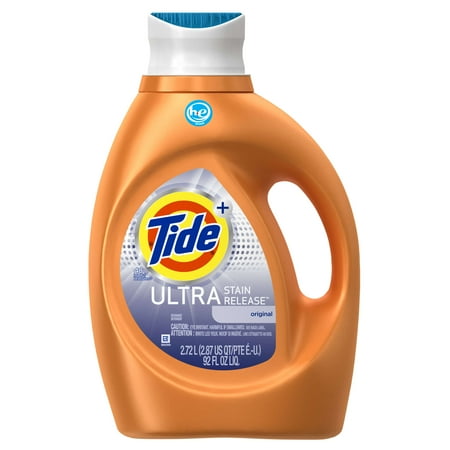 Tide Ultra Stain Release HE Turbo Clean Liquid Laundry Detergent , 92 oz , 48 loads