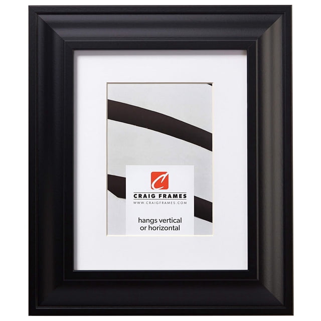Craig Frames Contemporary Upscale, 24 x 30 Inch Satin Black Picture Frame Matted to Display a 20 x 26 Inch Photo