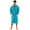 Turquoise, variant on BC BARE COTTON Men's Robe Microfiber Plush Fleece Hooded Bathrobe - White - Small