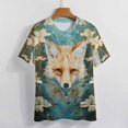 thumbnail image 4 of Watercolor Fox T-Shirts Casual T-Shirt Short Sleeve Women Trendy Tshirt Beach Custom Tops, 4 of 5