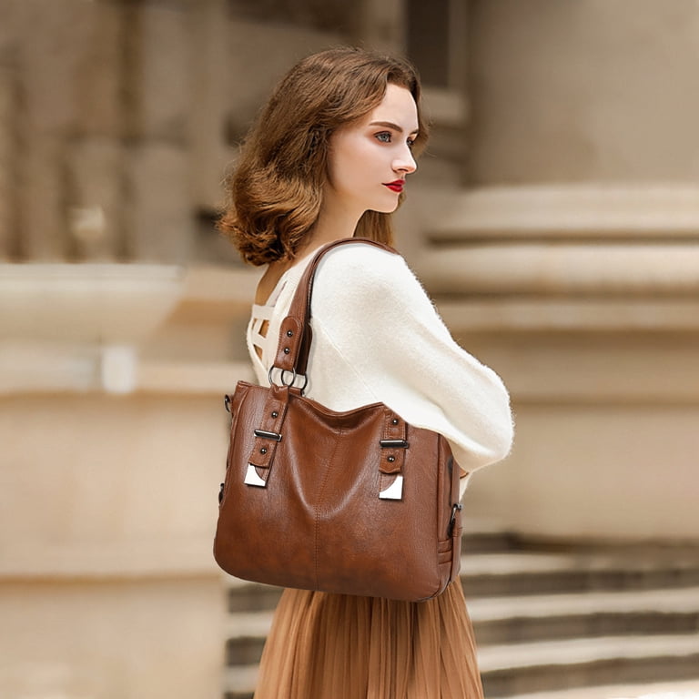 Kalunma Genuine Leather Hobo Shoulder Bag, Convertible Straps photo 5