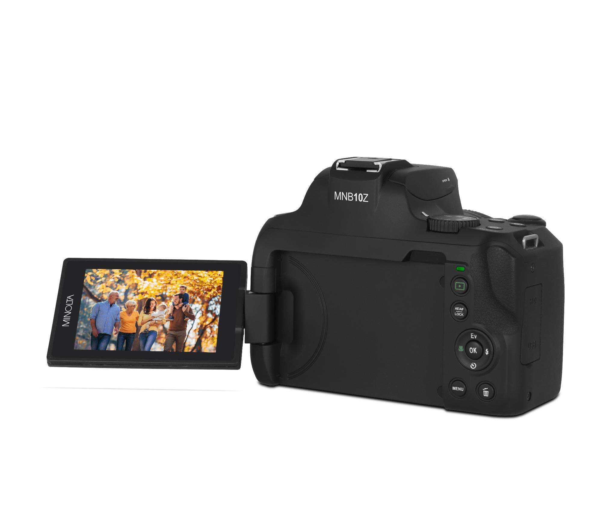 Minolta MNB10Z-BK-N MNB10Z 64 MP 4K Ultra HD Bridge Camera with 10x Optical Zoom - Black - No Memory Card