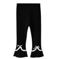 thumbnail image 1 of Odeerbi 2-9 Años Niñas Mallas de Algodón Mallas Elásticas Pantalones Color Sólido Lazo Cintura Media Panty Ancho, 1 of 4