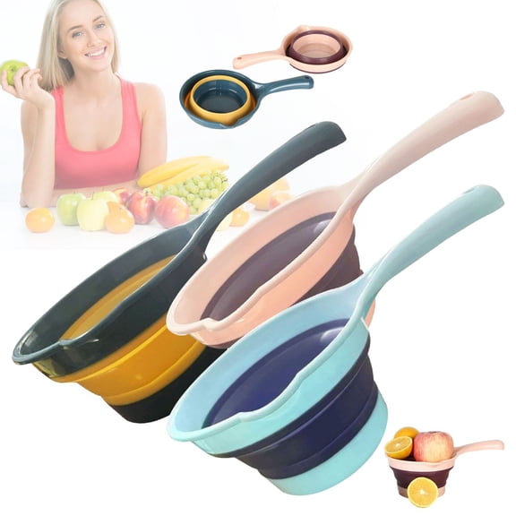 Plastic Water Ladle Folding Scoop, Portable Water Pourer Dipper Spoon For Camping Travel, Small Shower Bucket Basin Tub Rinse Cup Mug For Hair Washing Walmart Outlet