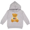 thumbnail image 2 of Inktastic Patriotic Bear with American Flag Sweater Toddler Hoodie, 2 of 4