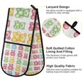 thumbnail image 2 of Yayeee Double Oven Mitt Kitchen Heat Resistant Baking 35" x7" Quilted Glove, Gummy Bear Pattern, 2 of 6